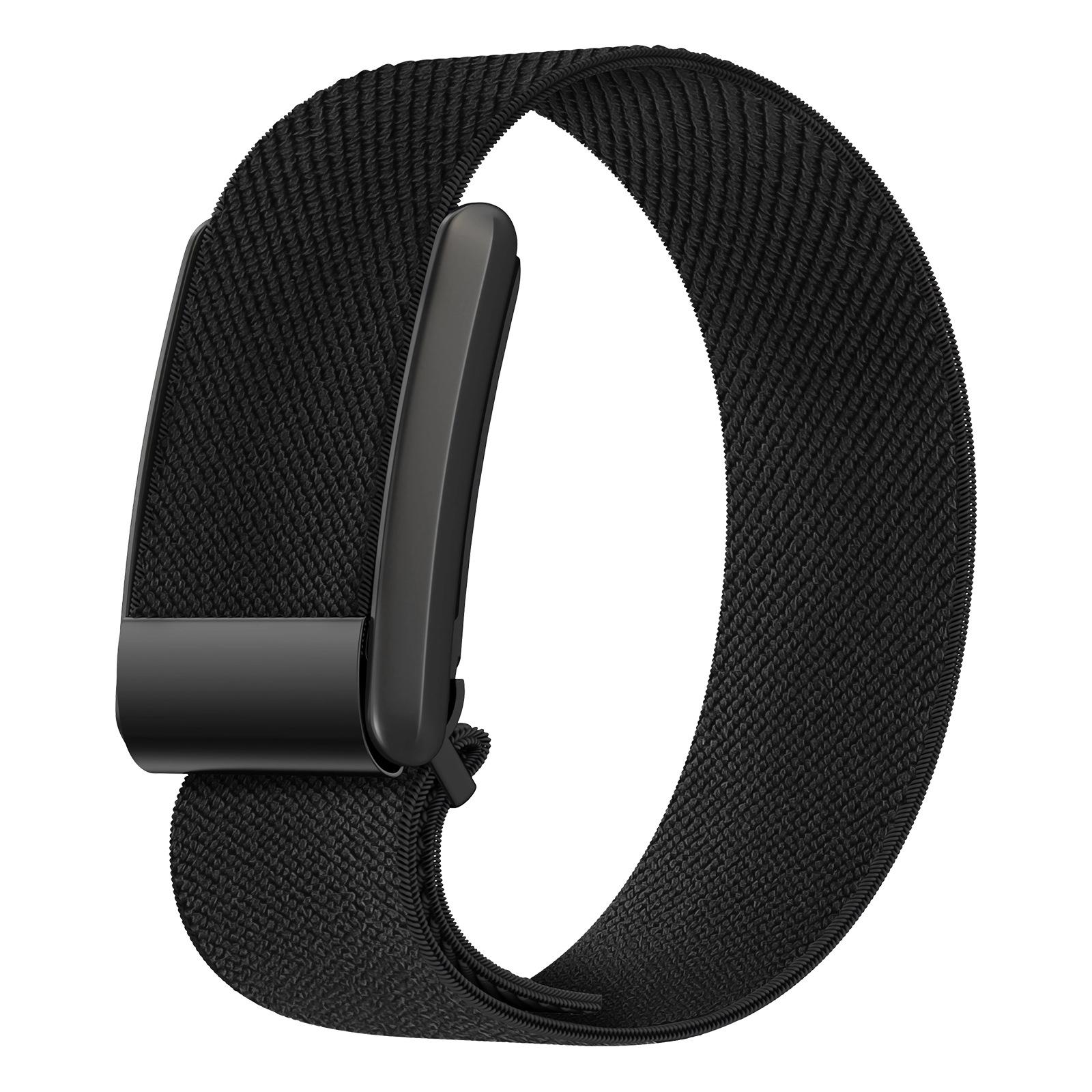 Metallschutz-Rahmenhülle Nylon-Schlaufe für Google Fitbit Air Wechsel zu Whoop 5.0 Ersatz-Armband für Damen Herren for Fitbit Air schwarz