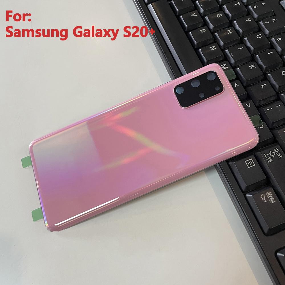 Rückseitige Abdeckungen Akkudeckel Gehäuse Für Samsung Galaxy S20 S20 Plus S20+ Rückseitige Glasabdeckung For S20 Plus rosa