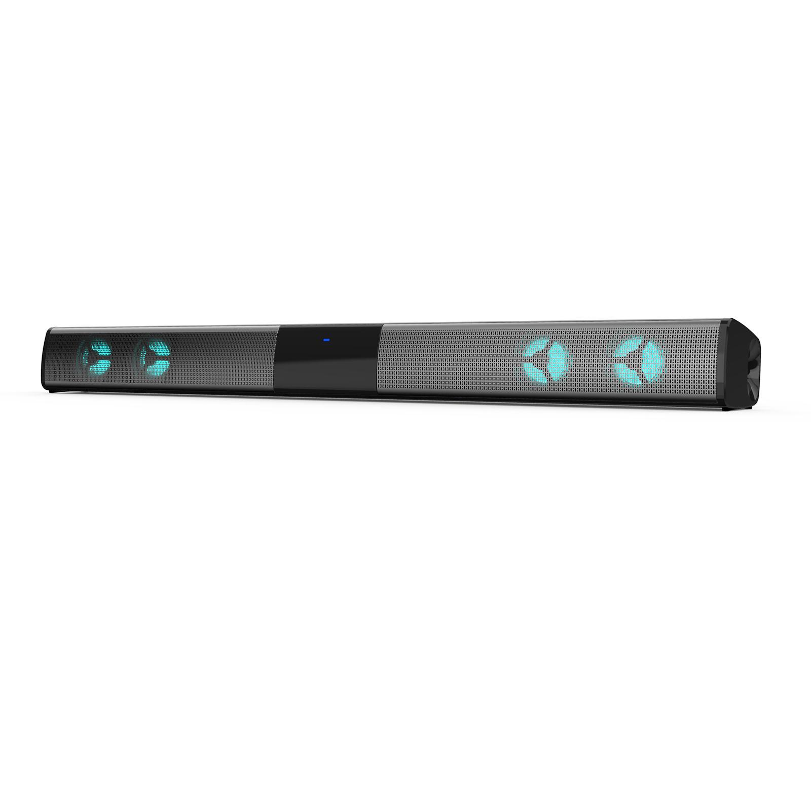 BS-28E Soundbar RGB Umgebungslicht Audio BT Lautsprecher Heimkino Echo Wandlautsprecher Buntes RGB schwarz
