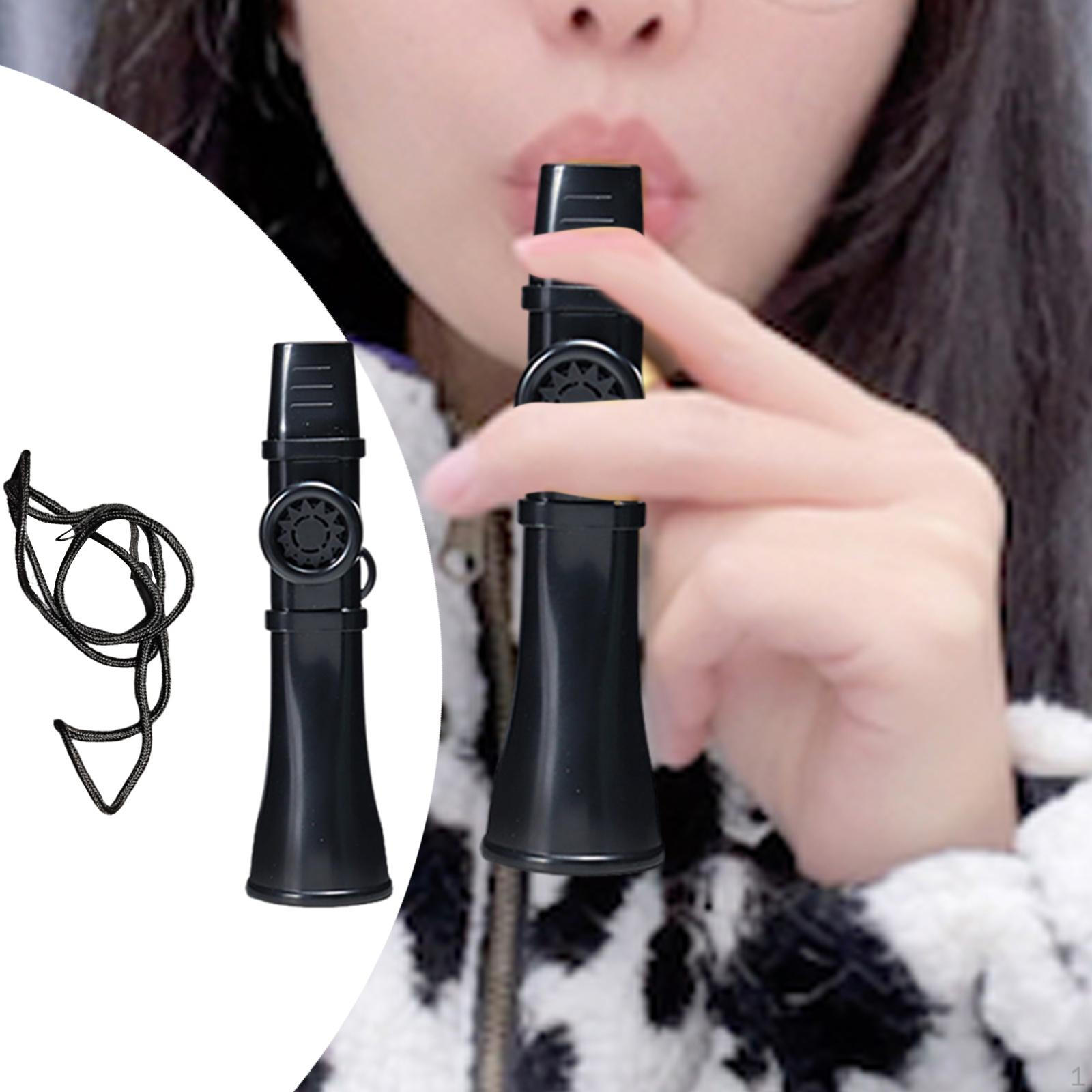 Professionelles Kazoo Tragbares Kinderspielzeug Mundflöte für Ukulele Klavier Alle Altersgruppen schwarz