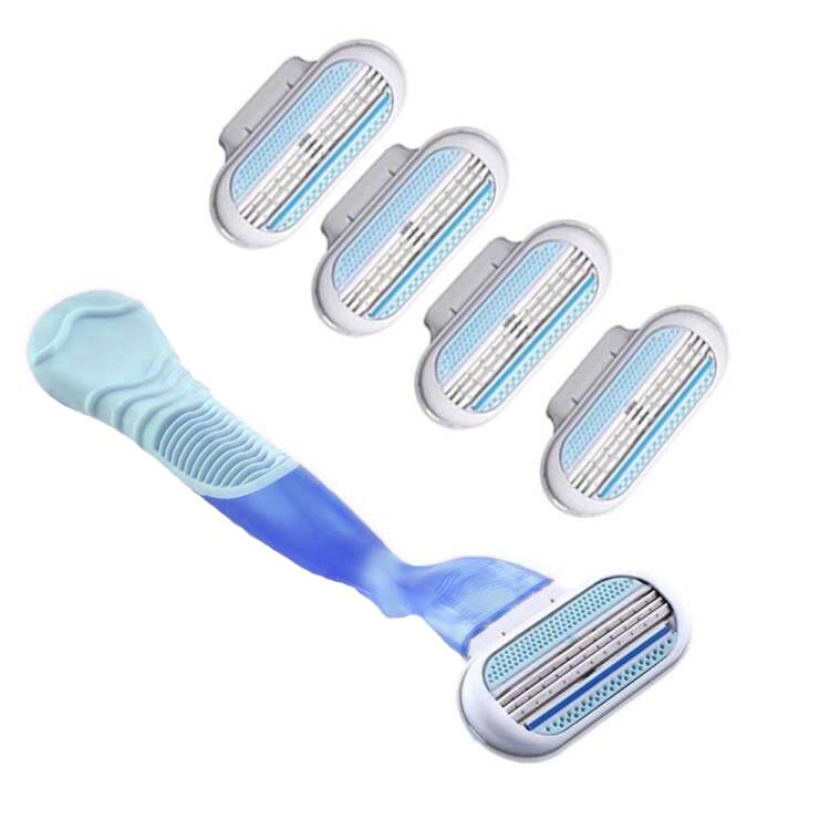 5 Teile/los Rasierer Griff Rasierklingen Frauen Austauschbare Gerade Manuelle Rasiermesser Barber Trimmer 5pcs