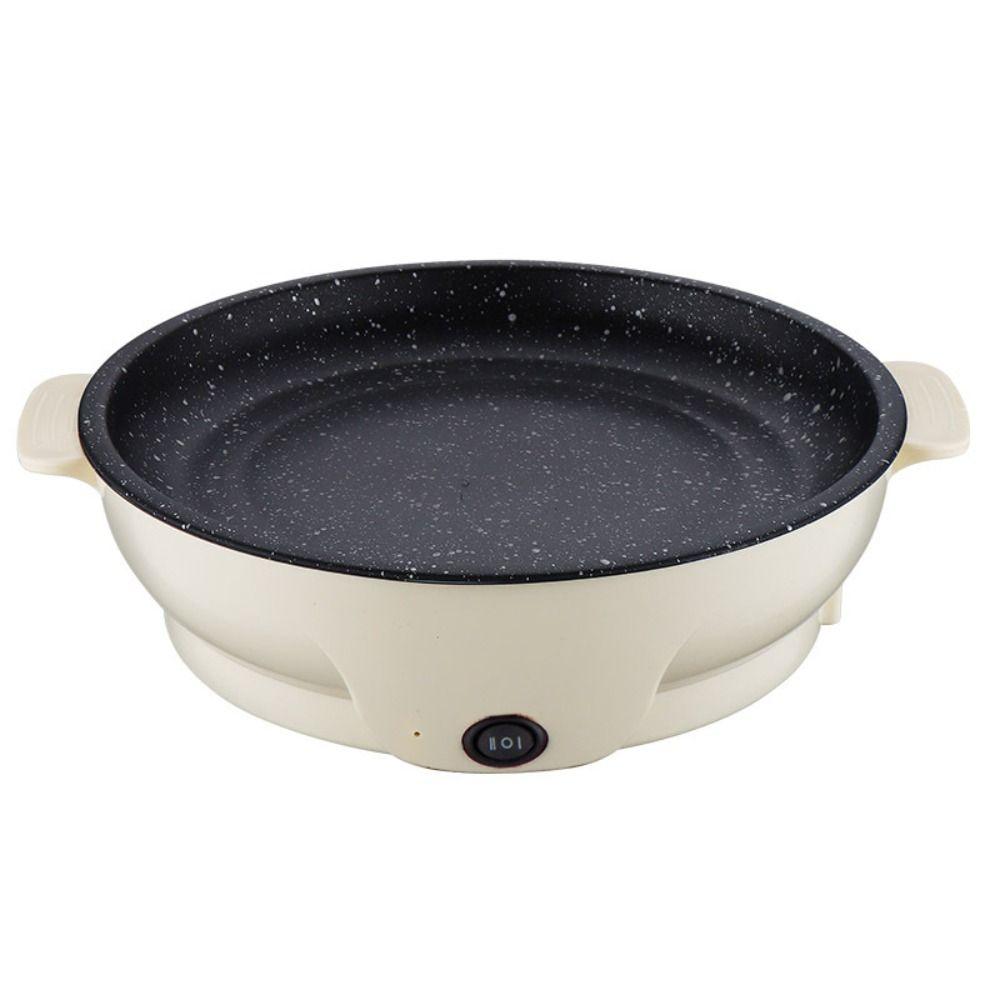 220V Grill 20/26/30cm Elektrische Hot Pot Küche Multicooker Elektrische Bratpfanne Grill 26cm weiß