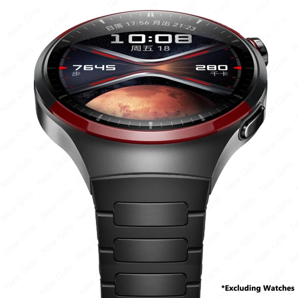 Lückenloses Original-Titan-Metallarmband für Huawei Watch 4 Pro Luxus-Armband für Huawei Watch 4 Pro Business-Uhrarmband Correa For Huawei Watch4Pro schwarz