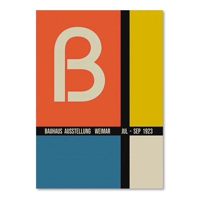 Bauhaus-Plakate und Drucke mit geometrischen Linien. Abstrakte japanische Wandkunst 30cm×40cm NoFrame