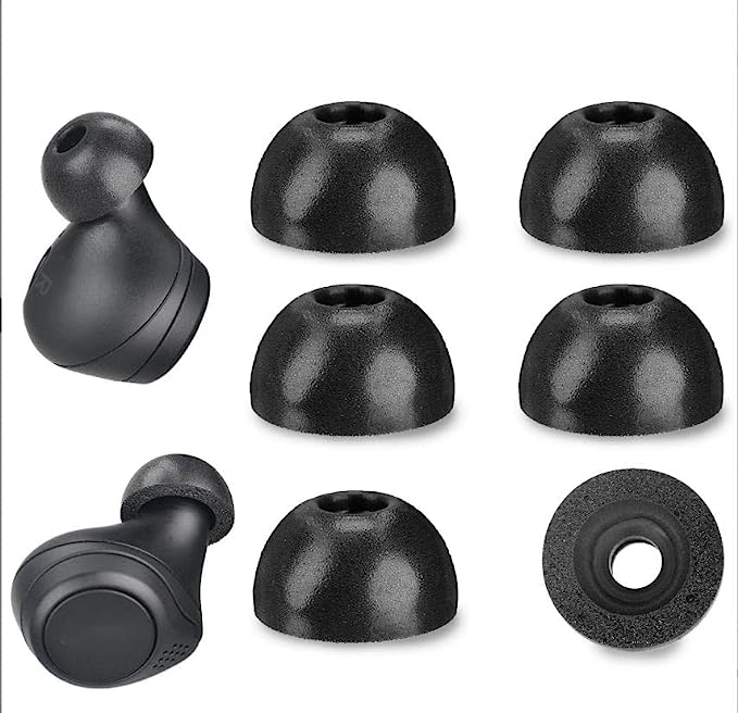 Memory-Schaum-Ohrstöpsel für Elite75t, kompatibel mit Jabra Elite 75t 65t Anker Liberty Air X/Air 2/Air 2 Pro/2 PRO Bluetooth-Kopfhörer(S / M / L ) schwarz