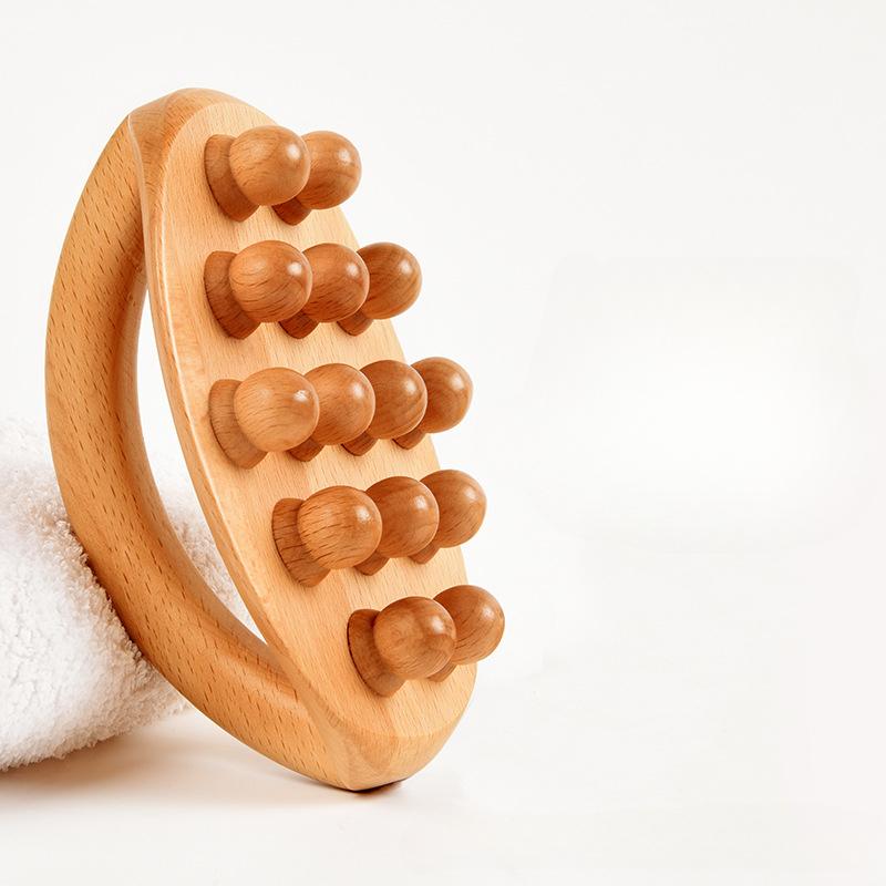Holztherapie-Massagegerät, Massage-Körperbürste aus Holz zur Cellulite-Entfernung, Hautlinderung, Körperformung, Lymphdrainage-Massagegerät