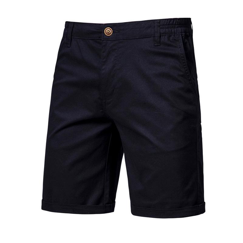 Usegiraffe Sommer-Herren-Shorts, Freizeithosen, Herren-Unterteile, bequeme Baumwolle, hochwertige Herren-Hosen, schlichte Business-Mode, schlank 30 schwarz
