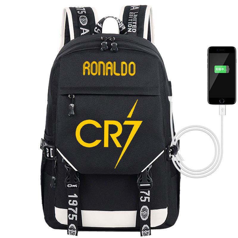 Großer Fußballrucksack Mbappe Schultasche Neymar Signatur Rucksack 36-55L black