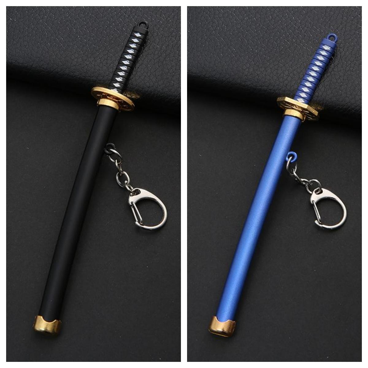 Mini Anime Dämon Slayer Schwert Schlüsselbund Katana Geist Klinge Metall Anhänger Schlüsselanhänger Waffen Cosplay Spielzeug E56F M