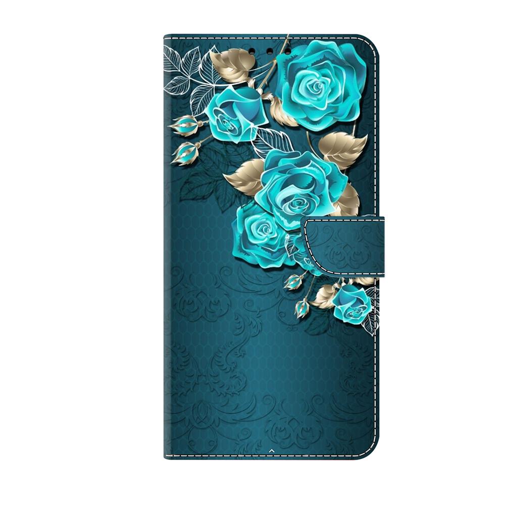 Für Samsung Galaxy Serie A12, A13, A14, A21, A22, S10, S21, S22, S23...Blume Eule Schmetterling Löwe Tiger Pferd Muster bemalt Handy Shell Ledertasche Samsung Galaxy S21 FE 5G