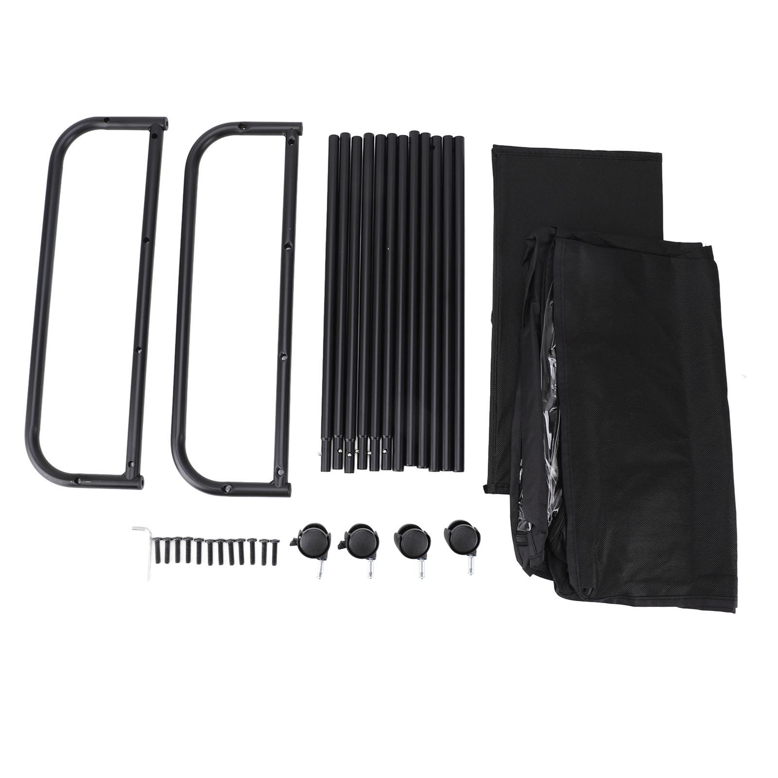 Aufbewahrungsbehälter unter dem Bett mit Rädern Hohe Traglast Rollende Schublade zur Aufbewahrung unter dem Bett schwarz