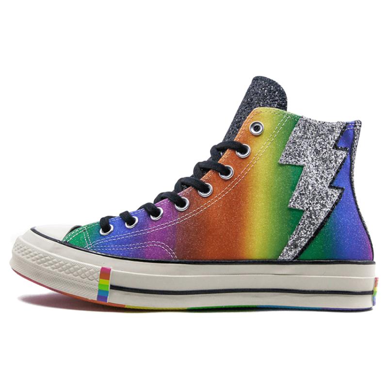 Converse Chuck 1970S Pride High Top Rainbow Lightning Pailletten High Top Espadrilles Unisex Farbe 37