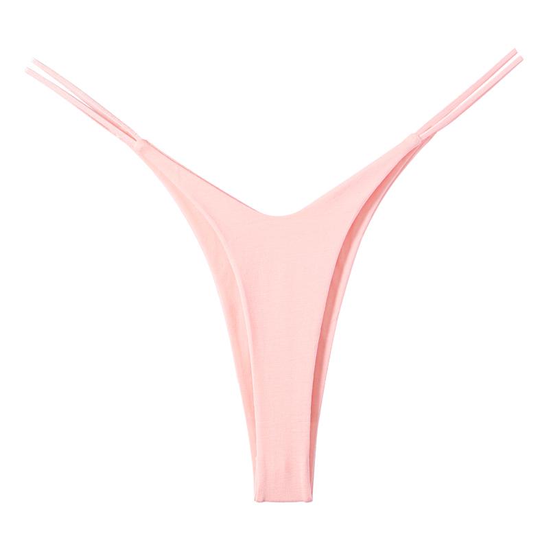 TERMEZY Frauen Sexy Niedrige Taille Tanga Höschen Nahtlose Dünne Seil Unterwäsche Weibliche G String Dessous Versuchung Bikini L rosa