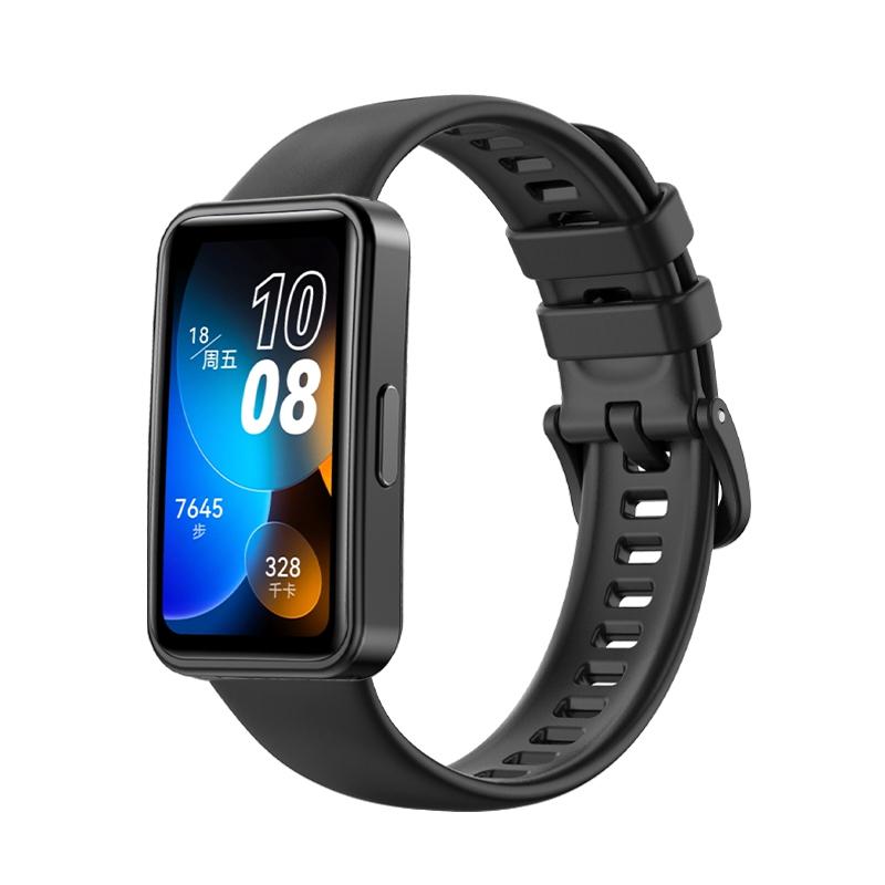 Strap Für Huawei Band 8 Armband Silikon Sport Smartwatch TPU Wasserdichte Armband Weiche Armband Für Huawei Band 8 Zubehör For Huawei Band 8 schwarz