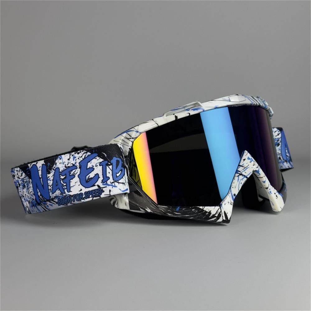 MX Reit-Ski-Brille Mountainbike-Motorrad-Brille Radsport-ATV-Brille für Jugendliche Kinder Blue colorful