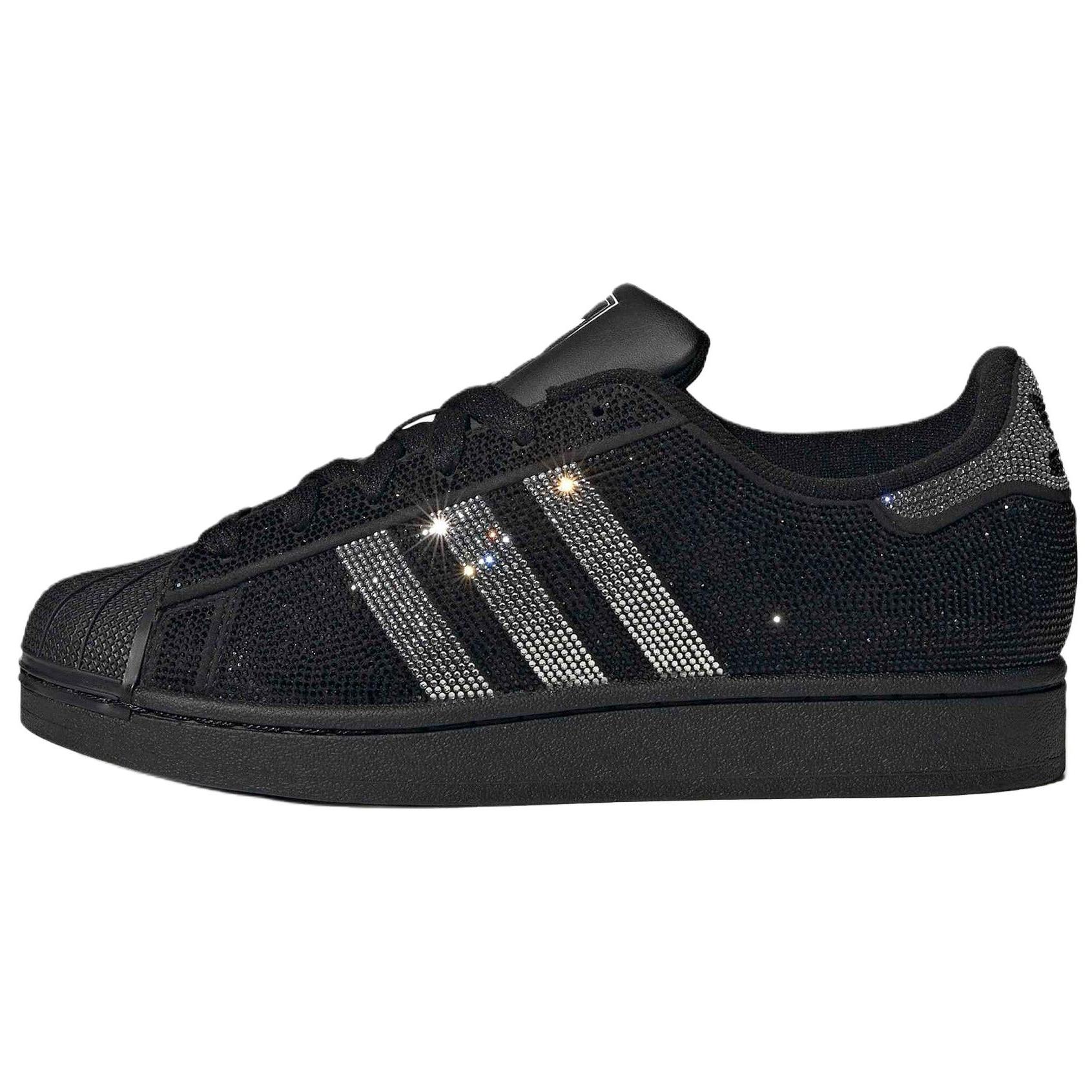 adidas Superstar 2 Strass Schwarz Silber Damen Sneaker Core-Black Silver-Metallic Off-White IH4200 36⅔