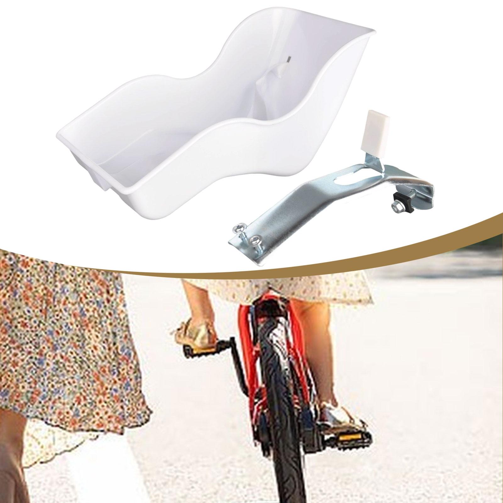 Mädchen Fahrrad Puppensitz mit DIY-Aufklebern Kinder Fahrrad Dekoration Universeller Puppen Fahrradsitz Fahrradzubehör für Mädchen weiß
