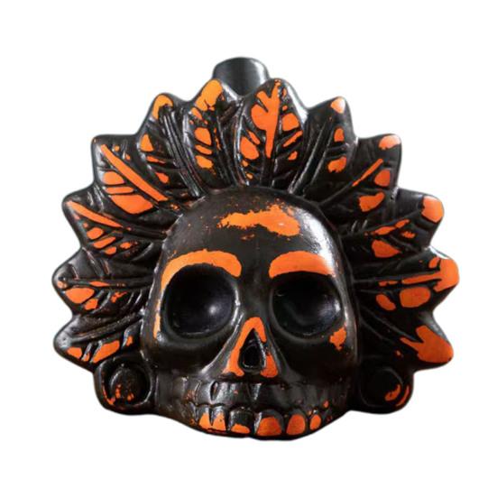 Aztekische Pfeife Lauter Menschlicher Klang Schreiende Pfeife Bis zu 125+ Dezibel Totenkopf-Pfeife für Halloween-Kostüme Geschenk