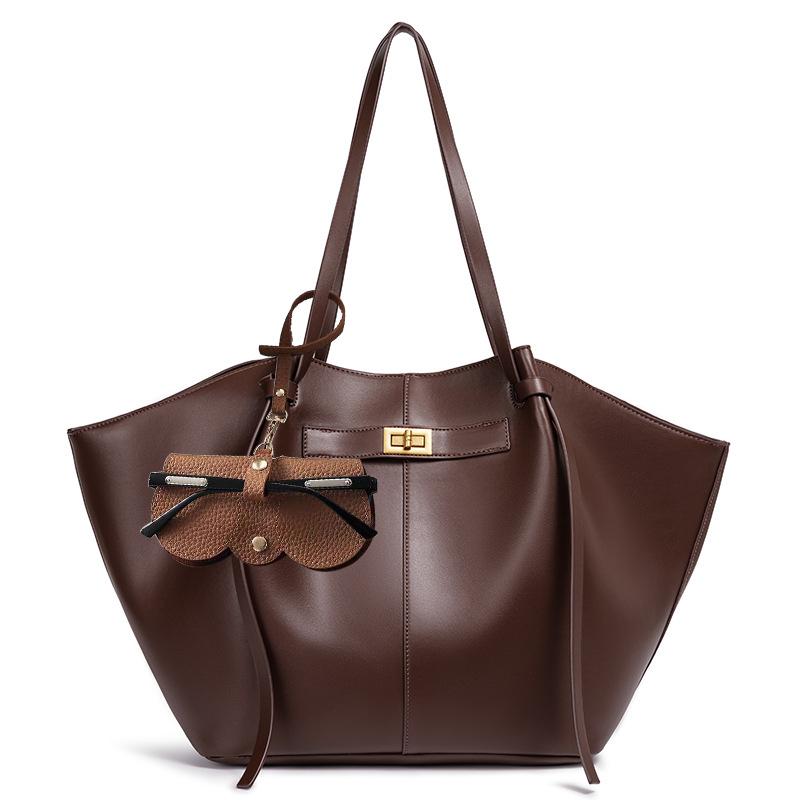 Marken-Designer-Schulter-Tragetaschen für Damen Weiches PU-Leder Große Kapazität Shopper-Tragetasche Achsel 2025 Luxus-Designer-Handtaschen kaffeebraun