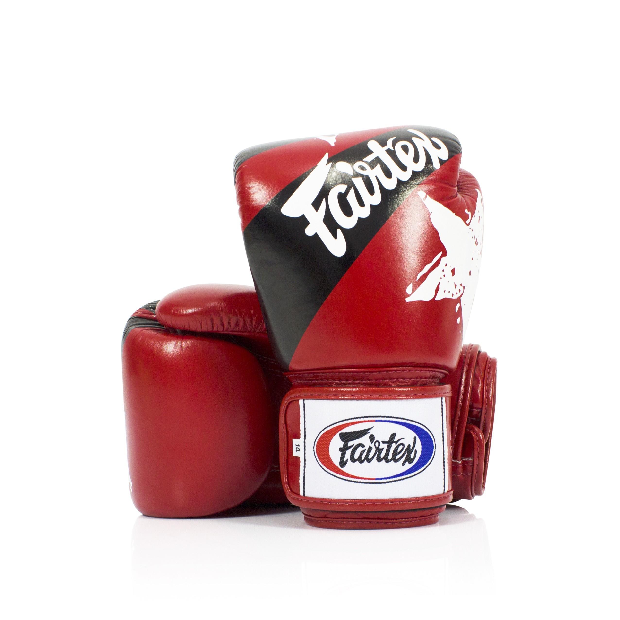 Fairtex Echte Leder Boxhandschuhe BGV1 Nation Red 14oz