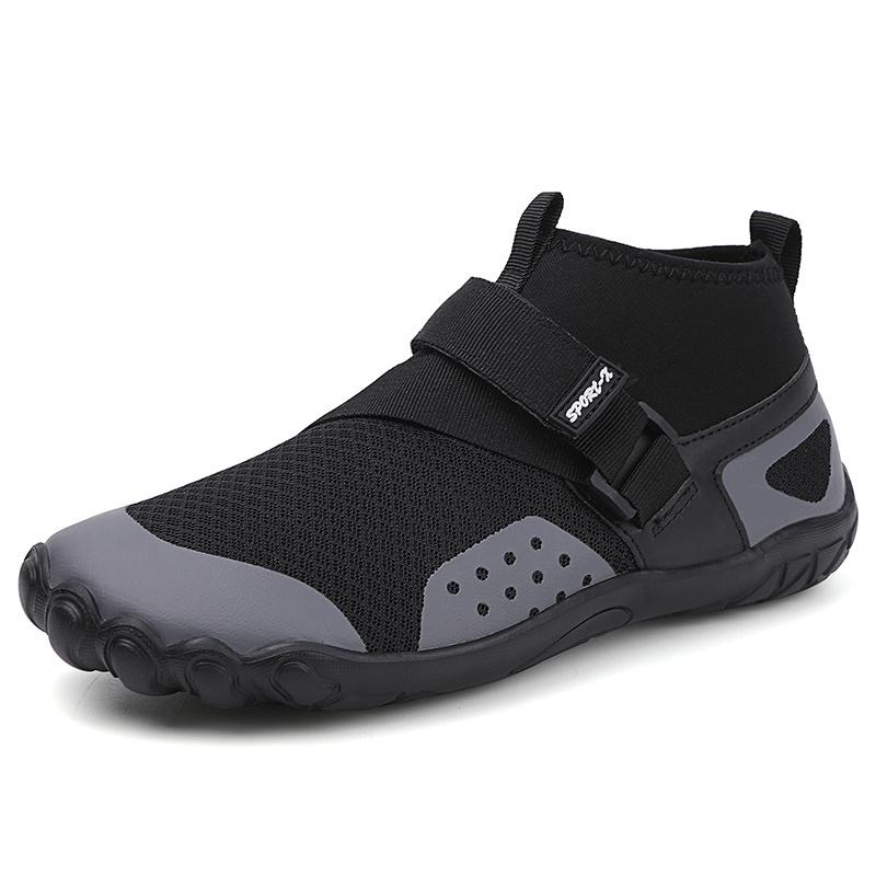 Unisex Schwimmen Wasser Schuhe High Top Barfuß Strand Aqua Schuhe Outdoor Sport Wandern Waten Turnschuhe Fitness Tauchen Surf Sandalen 39 rauchige schwarz