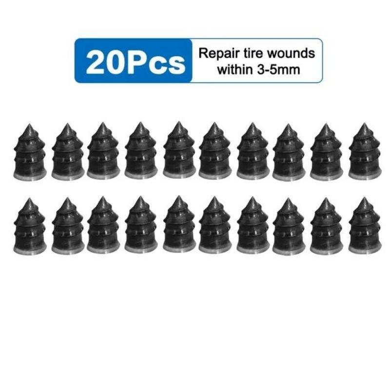 Auto-Vakuum-Reifenreparatur-Nagelset, Motorrad-Reifenpannen-Reparaturset für Auto-Fahrrad-Schlauchlosreifen-Reparatur, Gumminägel large-20pcs