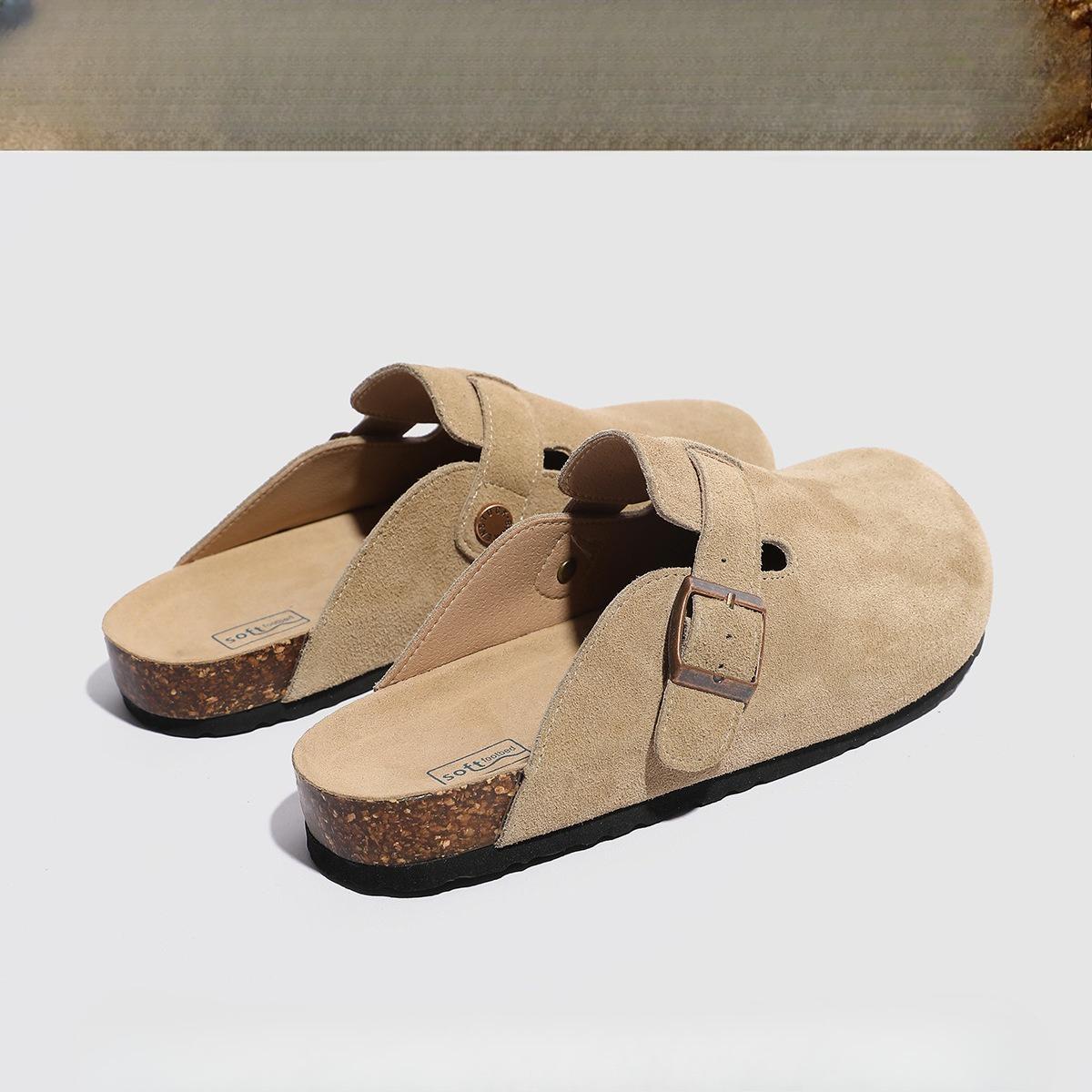 Damenschuhe, Flache Schuhe, Damen-Flip-Flops 38 grau/beige