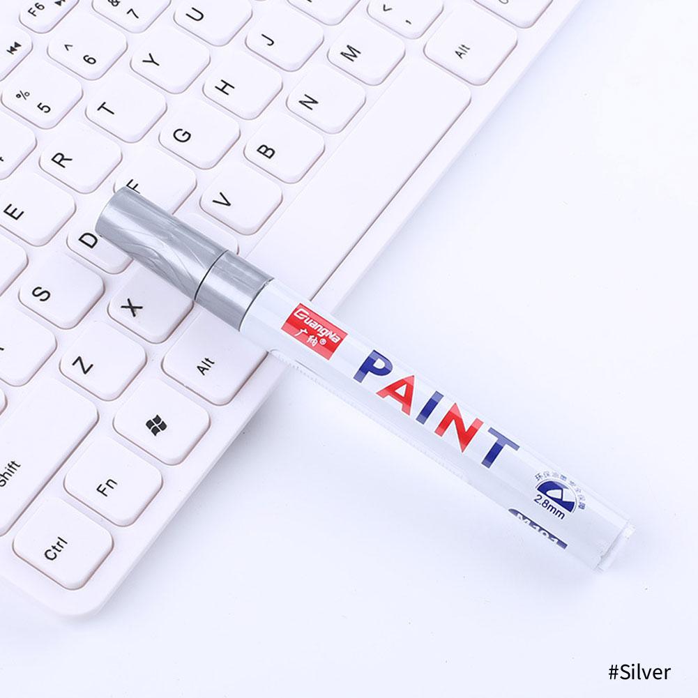 Textmarker fluoreszierender Lackmarkerstift für LED-Schreibtafel, Malerei, Graffiti, Bürobedarf silber