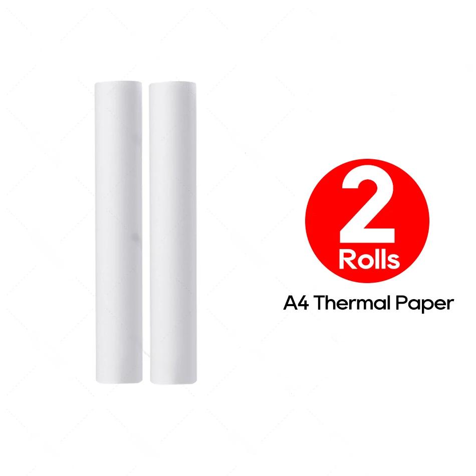 A4-Thermopapierrollen, 210 mm Breite, 30 mm Kern, Druckerpapier für A40/X8/S8/M08F/MT810, Beschriftungszubehör für den gewerblichen und gewerblichen Bereich fuchsie
