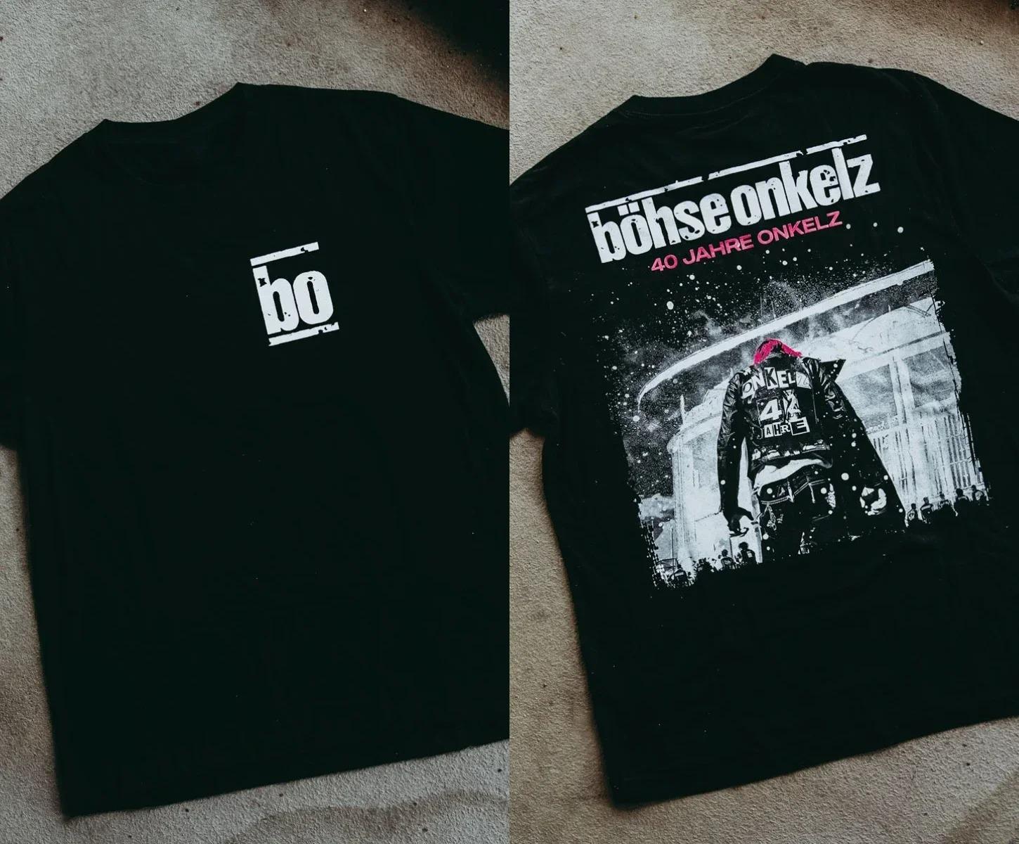 Deutsche Rockband Böhse Onkelz Gehasst Verdammt Vergöttert II Peripheres Übergroßes Lässiges Übergroßes Baumwoll-T-Shirts 40 Jahre T-Shirt L weiß