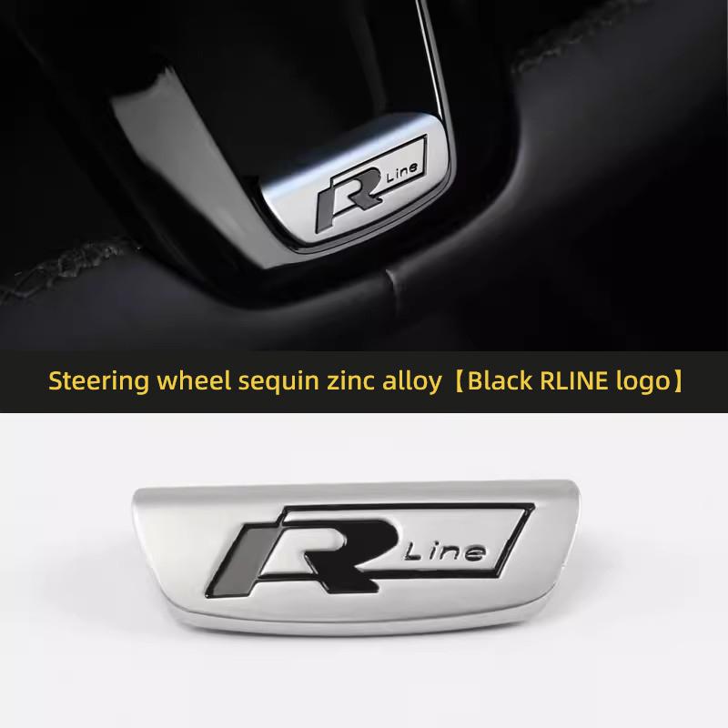 1 Stück R RLine Auto Lenkrad Dekorative Abdeckung Emblem Aufkleber Für Scirocco Polo T5 Passat b6 Golf mk5 Tiguan Jetta CC
