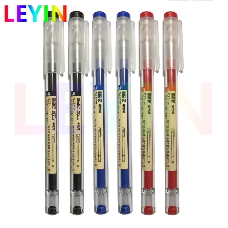 0,35 mm feiner Gelstift mit blauer/schwarzer Tinte, Nachfüllstange für Griffmarkierungsstifte, Schule, Gelpen, Büro, Studenten, Schreiben, Zeichnen, Schreibwaren 6Pcs set bunt