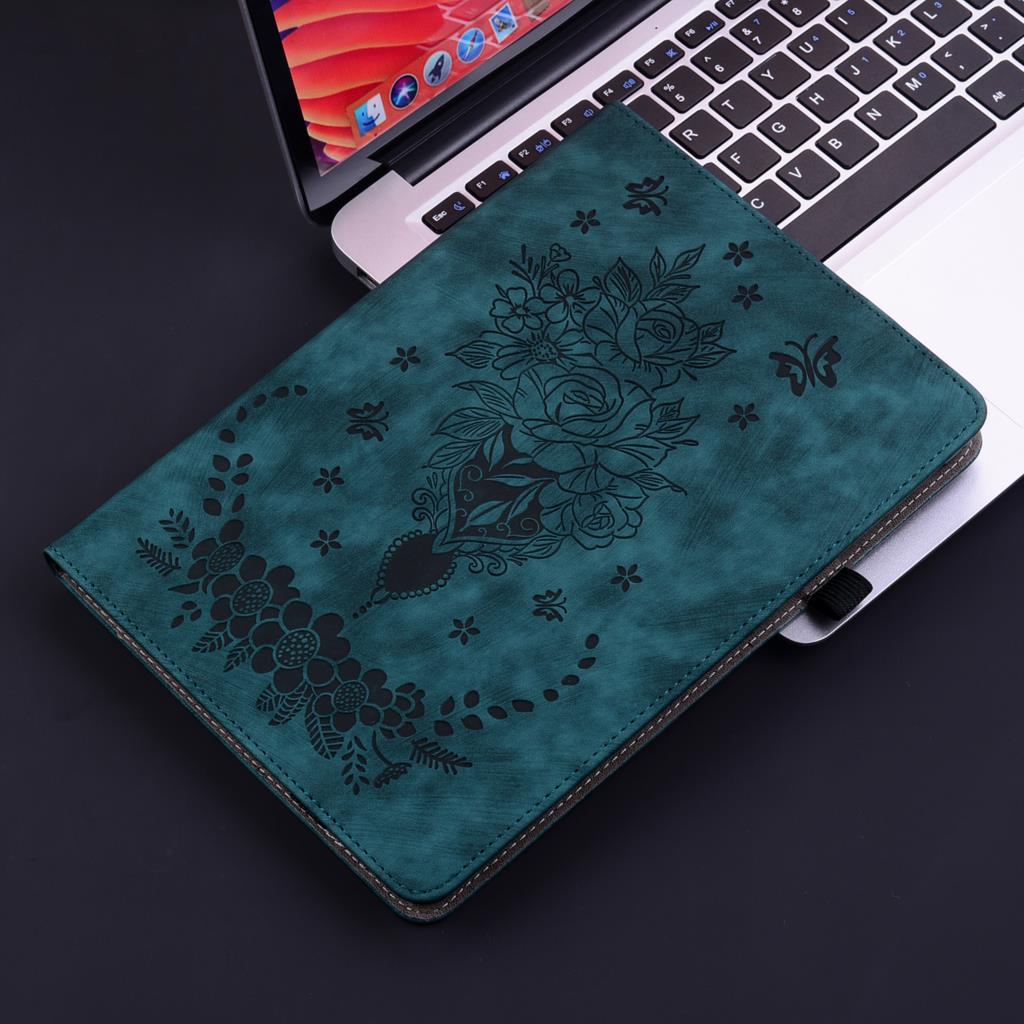 Für Redmi Pad 2 Pro 12,1 Zoll 2025 Hülle Redmi Pad Pro 2024 3D Rosenblüte Wallet Stand Hülle Kartensteckplatz Geldbörse Tablet Hülle RedmiPad2Pro12.12025 dunkelblau