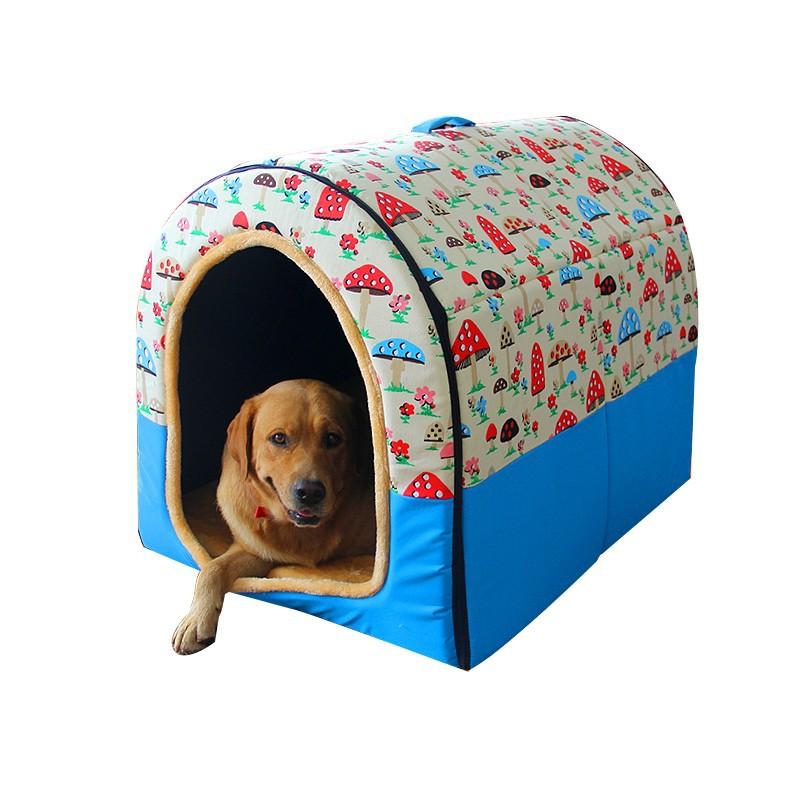 Warme Hundehütte für drinnen, Winter-Hundehütte, Kaltwetter-Haustier-Winterhaus, Waschbar, Abnehmbar, Flexible Stofftür für kleine Katze S black