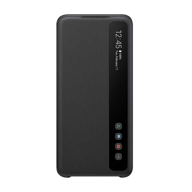 Vertikaler Spiegel Klar Smart View Flip für Samsung Galaxy S20 S20+ S20 Plus Handyhülle For Galaxy S20 schwarz