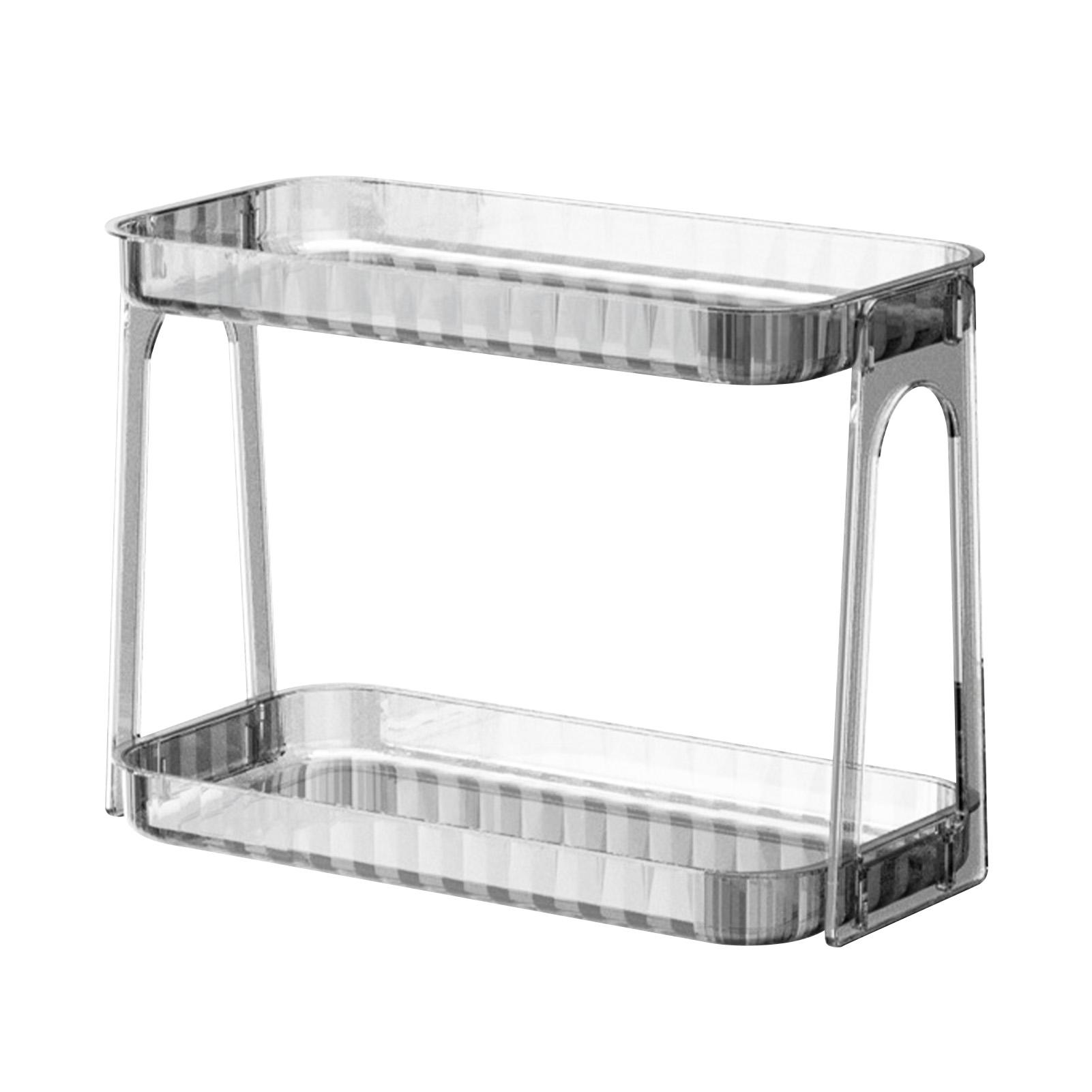 Kosmetik Aufbewahrungsregal Doppelschichtig Transparent Abnehmbar Modern Arbeitsplatte Kosmetik Organizer für transparent