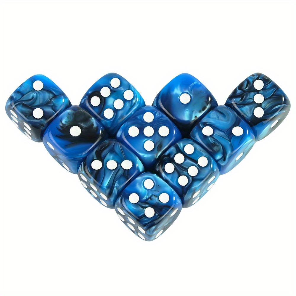 12mm D6 Acrylwürfel Mini 6-seitiger zweifarbiger Würfel mit runden Ecken Spielwürfel für Clubpartys DND RPG Brettspiele Stehtischzubehör