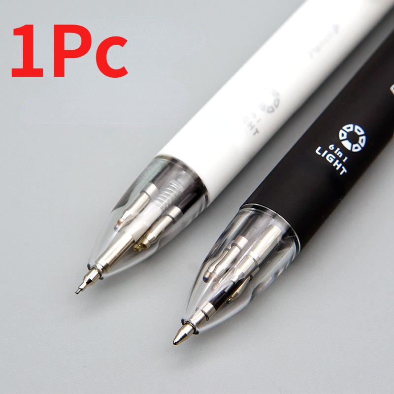 1Pc 6in1 Mode MultiColor Stift Kreative Kugelschreiber Bunte Druckbare Kugelschreiber Für Schreiben Schreibwaren