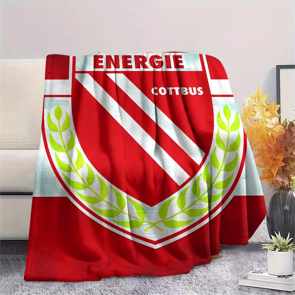 Energie Cottbus Print Flanelldecke, Hohe Qualität, Bequem für alle Jahreszeiten, Heimdekoration, Wärme und Komfort, Perfekt für Weihnachtsgeschenke 80cm x 120cm red