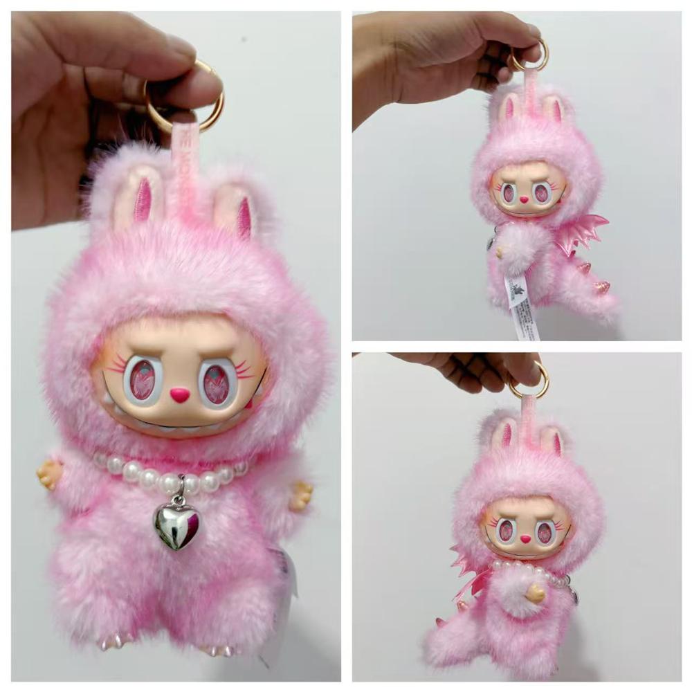 La bu Doll Zimomo 2 Monster Vinyl Face Doll Kinderspielzeug Festival Geburtstagsgeschenk Schreibtisch Sammlung Dekoration rosa