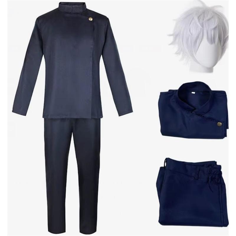 Gojo Satoru Cosplay Kostüm Highschool-Uniform Anzug Halloween Kostüm Herren Erwachsene Gojo Satoru Komplettset XXXL