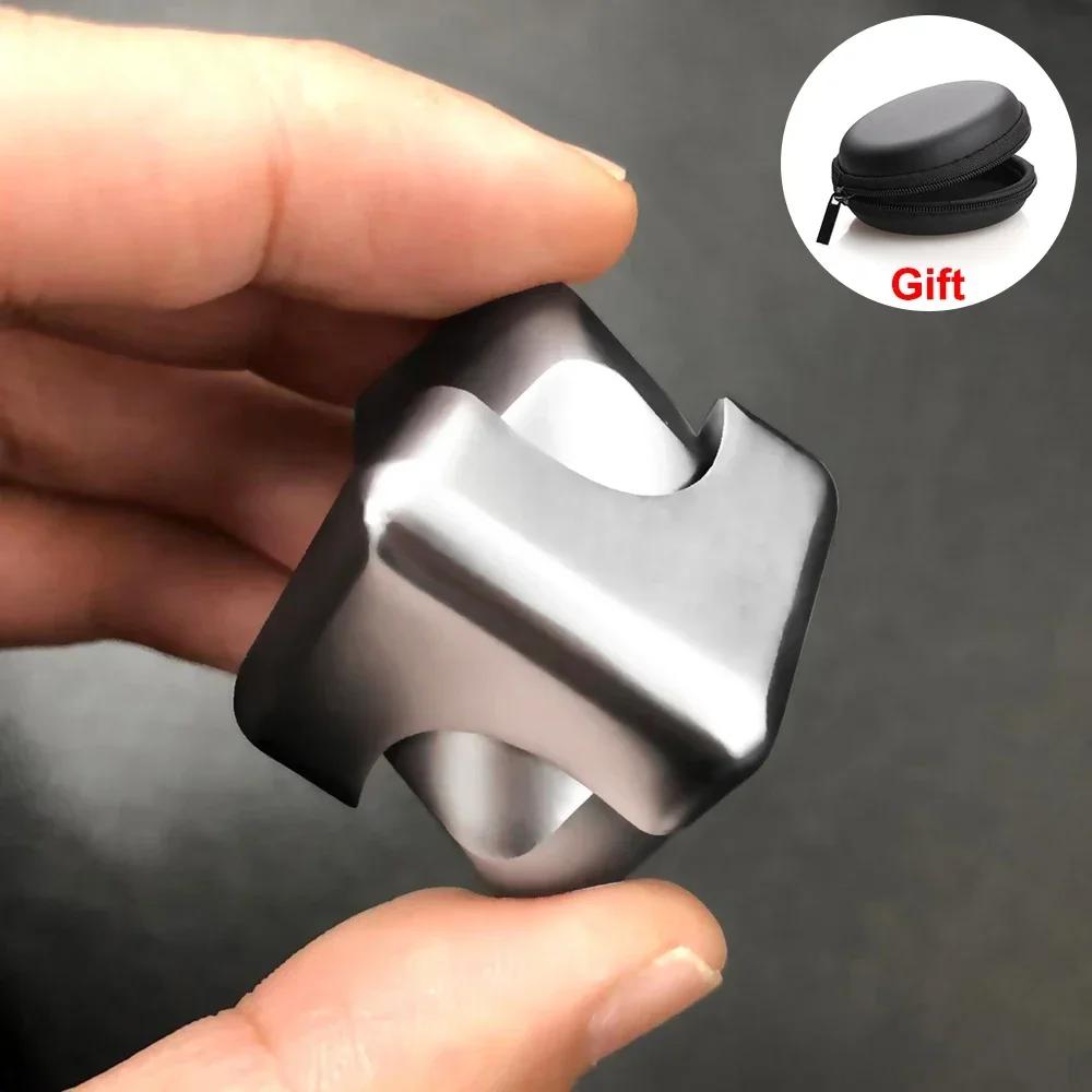 Legierung Würfel Spinner Fingerspitzen Gyroskop Fidget Anti-Stress Spielzeug Erwachsener Büro Zuhause Reise Tragbar Stressabbau Spielzeug Weihnachtsgeschenke black