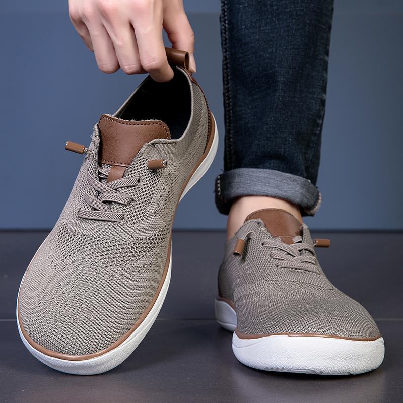Breite Herrenschuhe, große Freizeitschuhe, geeignet für Menschen mit dicken Füßen, breite Füße, weiche und leichte Wanderschuhe 47 beige