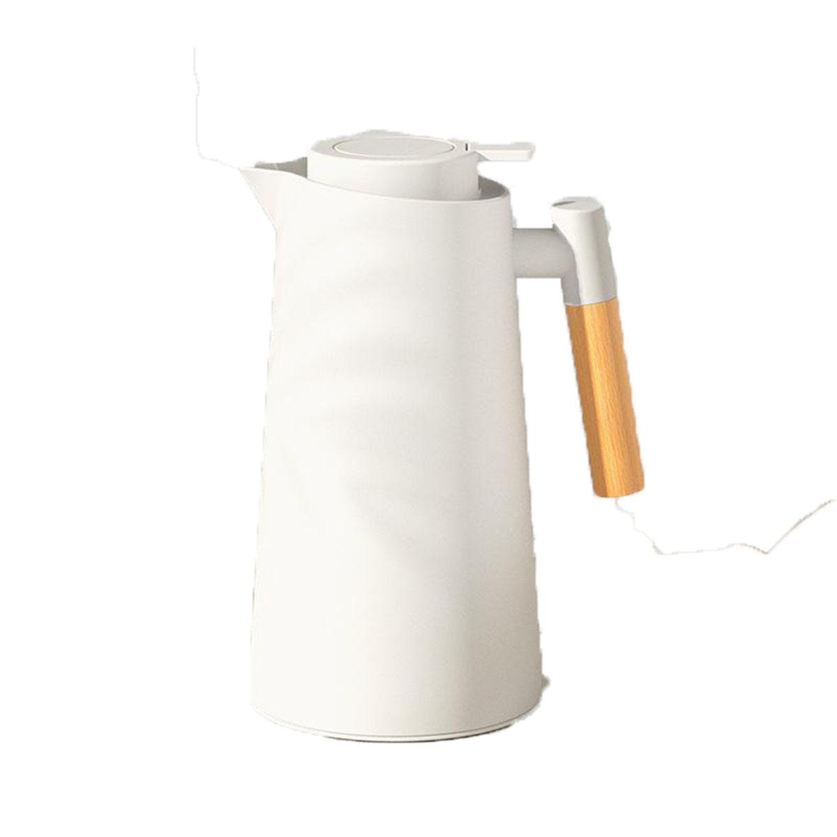 Neue Nordic Haushalt Isolierung Topf Holzgriff Glas Wasserkocher Liner Kaffeekanne Große-Kapazität Geschenk Tasse Flasche Für Wasser weiß