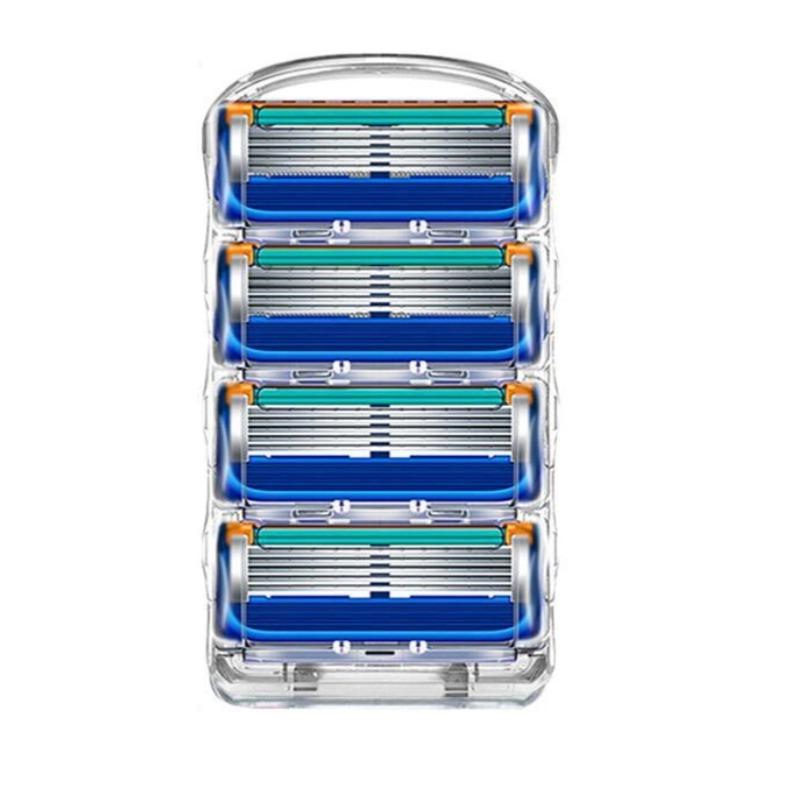 5-lagige Rasierklingen, austauschbare Köpfe für Fusione Men Rasierklingen, Rasierkassetten, Rasierklingen für Männer 4 pcs