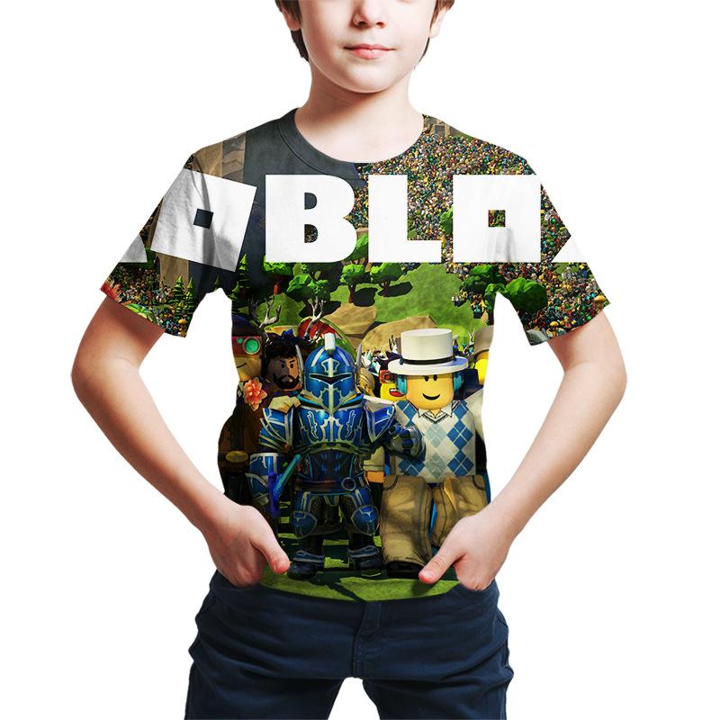 Kinder T-Shirts Cartoon 3D Digitaldruck süße Jungen- und Mädchen-Kinderbekleidung Trend atmungsaktives Rundhals-T-Shirt Jungen T-Shirt urban 140