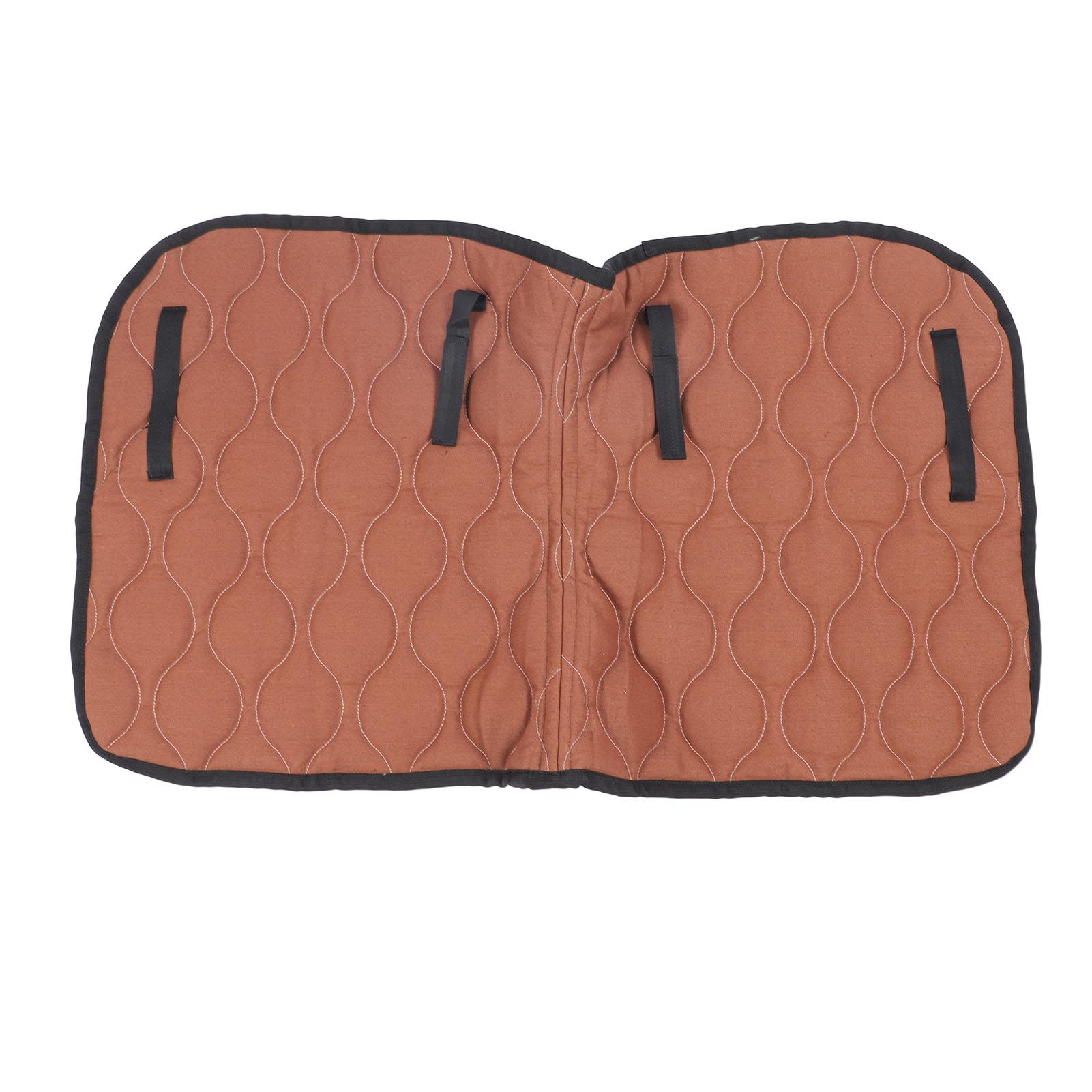 Sattelunterlage für Pferde Atmungsaktiv Komfortabel Professionelle Satteldecke Reitzubehör zum Springen schwarz/kaffeebraun