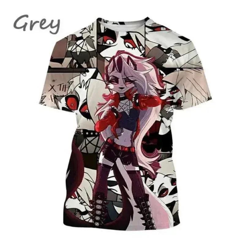 Helluva Boss Loona 3D-Druck Anime T-Shirt Mode personalisierte Herrenbekleidung Hip Hop Harajuku Street Unisex Übergroßes T-Shirt XXXXL