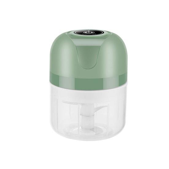 Elektrischer Küchenlebensmittelzerkleinerer, Mini-Knoblauchstampfer, Brecher, tragbarer USB-Fleischwolf, Gemüsezerkleinerer für Küchenhelfer 100ML grün