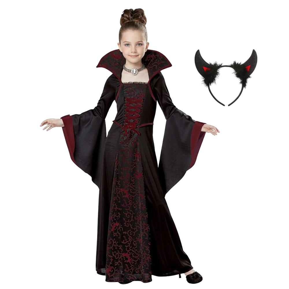 Mädchen Geisterbraut Halloween Cosplay Verkleidung Performance Kind Gothic Schwarzes Abendkostüm Kinder Karneval Party Kleidung Geschenke 13-14T(160) black